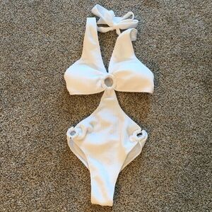 Bozzolo White One Piece Swimsuit
